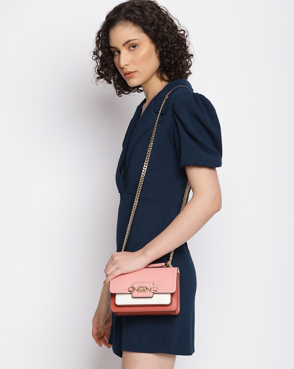 Heather Extra-Small Color-Block Leather Crossbody Bag –