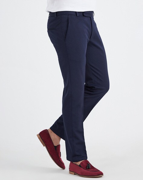Polo Ralph Lauren Linen Pleated Trousers Navy at CareOfCarl.com