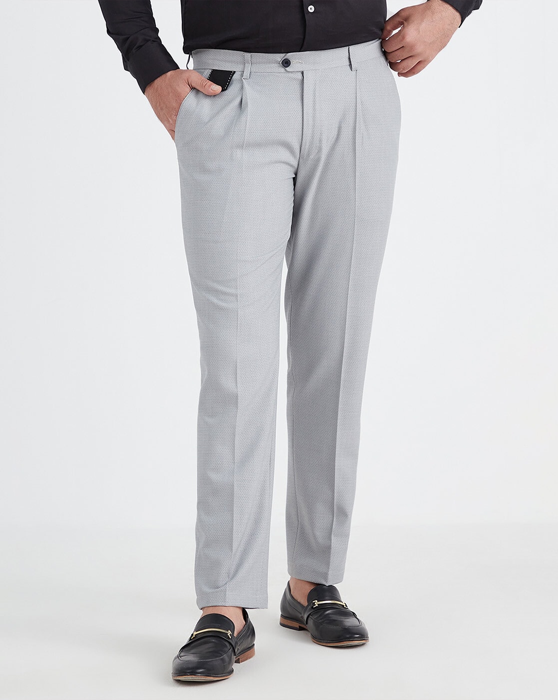 Men's Dress Pants Trousers Pleated Pants Suit Pants Pocket High Rise Solid  Color Comfort Formal Business