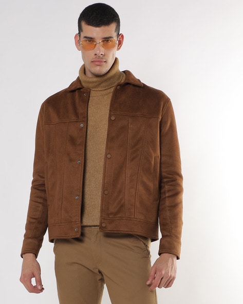 LTH JKT Suede Trucker Jacket in Brown for Men | Lyst