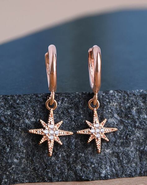 Accessorize London Rose Gold-Plated Starburst Earrings|One Size  (MN-18106082001) : Amazon.in: Fashion