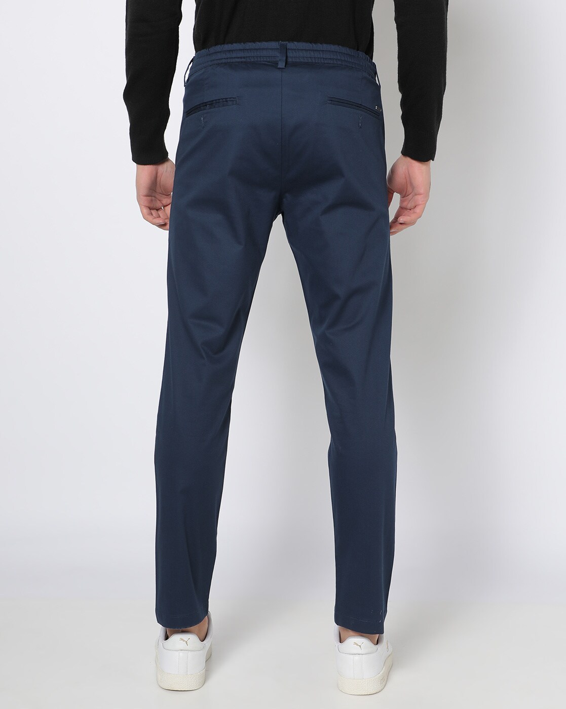 Navy Imogen Fluid Cropped Trouser  WHISTLES 