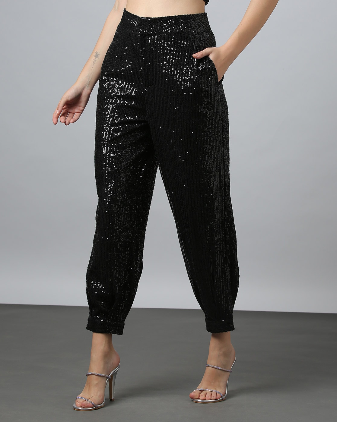 Sequin Flared Trousers  Nasty Gal