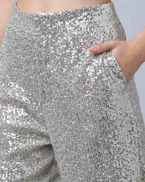 Silver Sequin Pants Smart Casual Warm Weather Outfits For Women In Their  20s 2 ideas  outfits  Lookastic