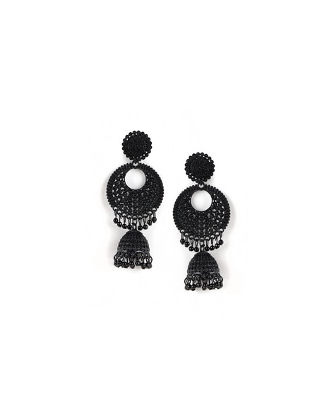 Flipkart.com - Buy JDN WORLD NEW BLACK EARRINGS FOR GIRL Alloy Jhumki  Earring Online at Best Prices in India