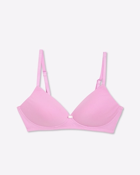 Marks & Spencer Cotton Mix Padded Demi Cup Bra T333208KSOFT Pink (36D) :  : Fashion