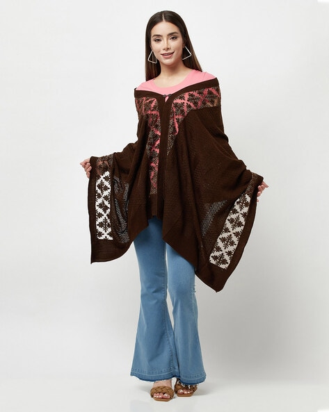 Ethnic Pattern Knitted Shawl Price in India