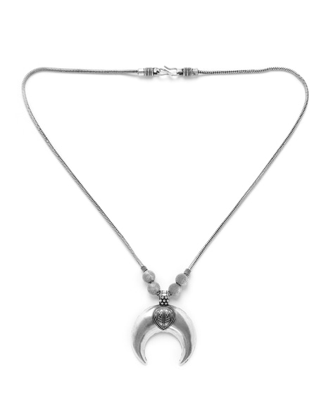 LIMITED EDITION Iced outlet Out Silver Plated Moon Mouth Necklace