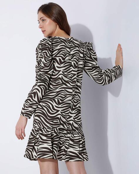 Zebra print shift hot sale dress