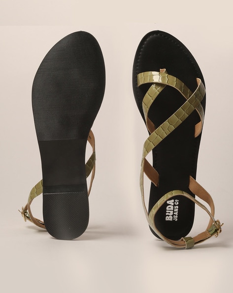 Olive green sales gladiator sandals