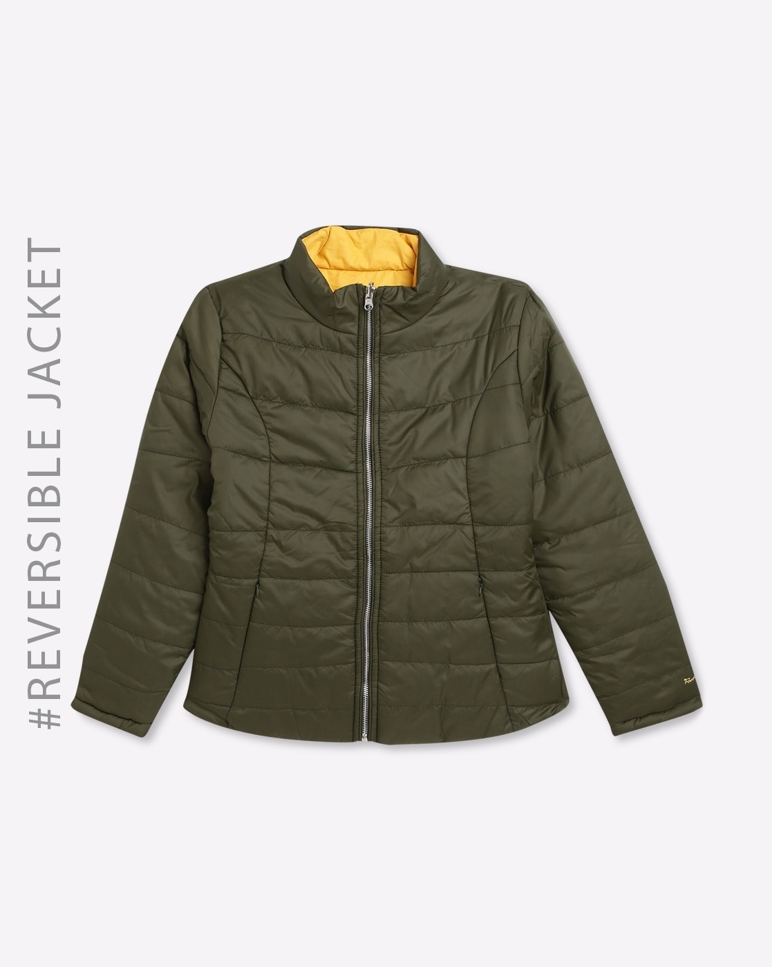 Buy Olive/Black Quilted Reversible Jacket for Men | Status Quo