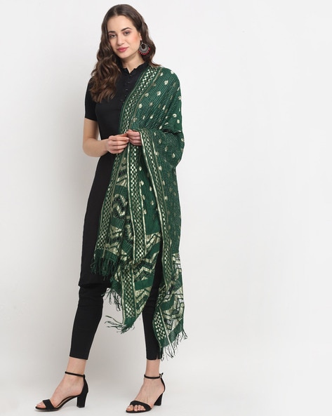 Zari Woven Dupatta with Fringes Price in India