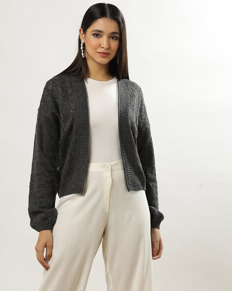 Buy Grey Jackets & Shrugs for Women by Svrnaa Online