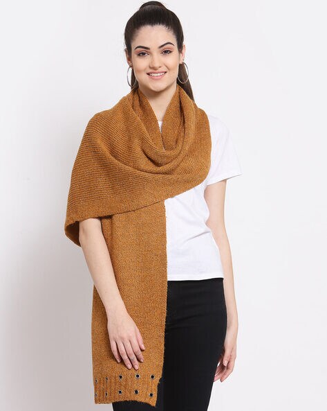 Wool Muffler with Eyelets Price in India