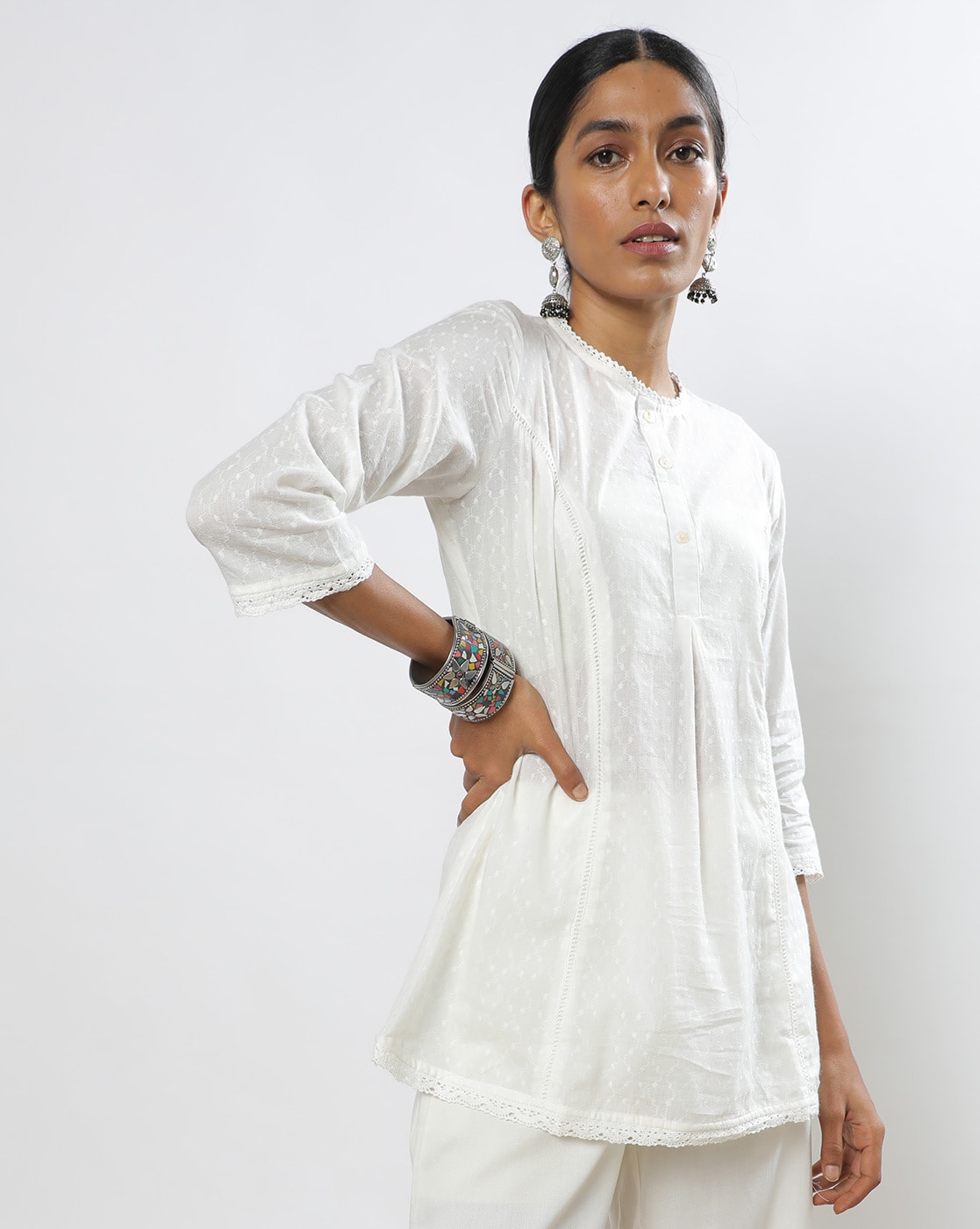  Women Selfdesign Mustard Cotton Top / Zamaisha Cotton Tops Tunics