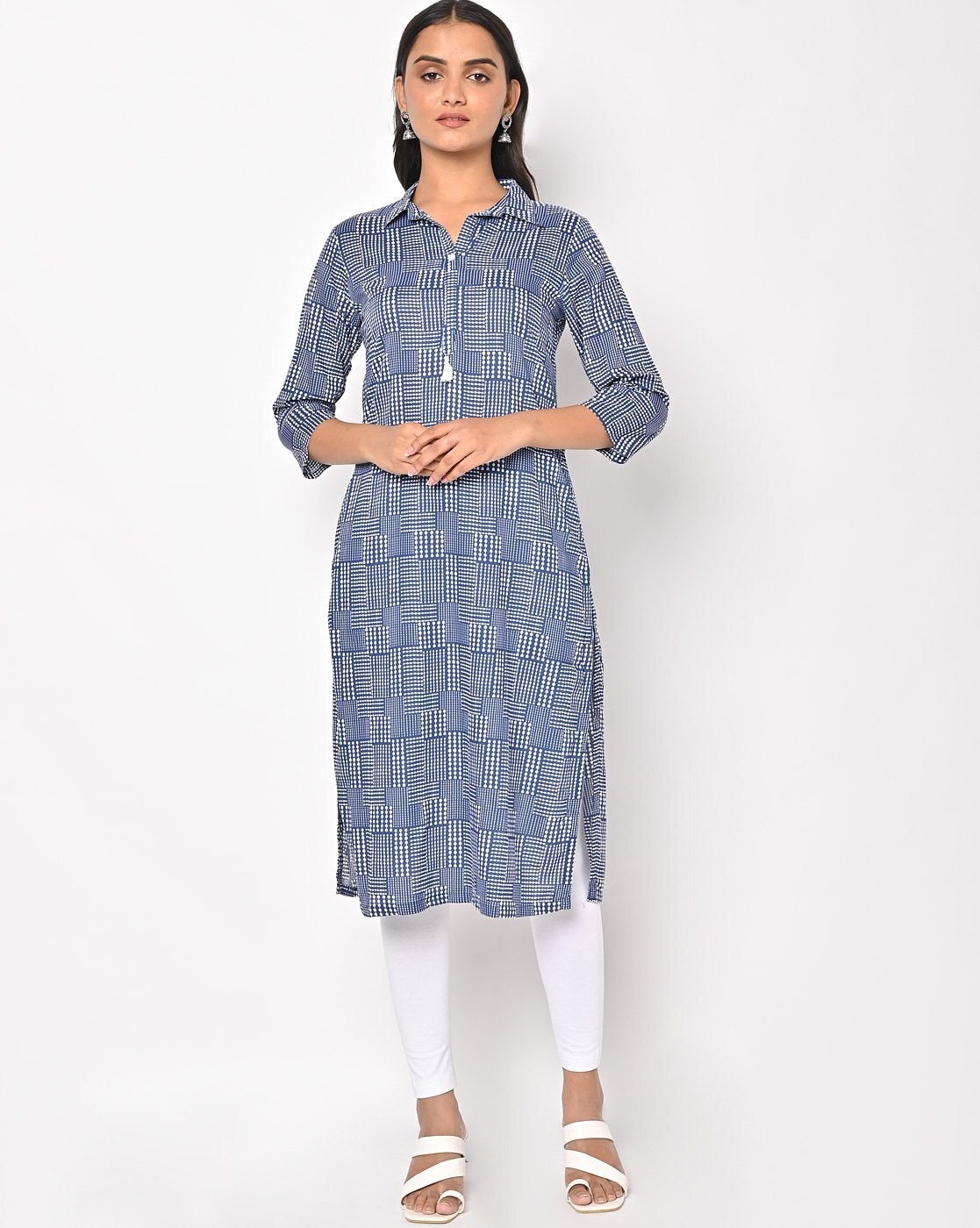 Buy OnlineWhite Viscose Rayon Straight Suit Set for women at best price at  rangiritcom  RSKSKD1576