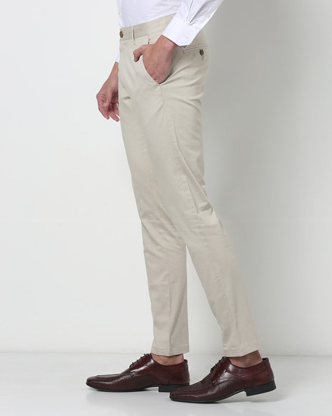 Buy Printed Chinos Solid Cotton Stretch Trouser Online  Indian Terrain