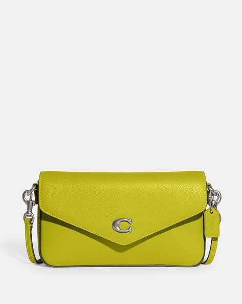 Continental With Chain - Yellow leather wallet