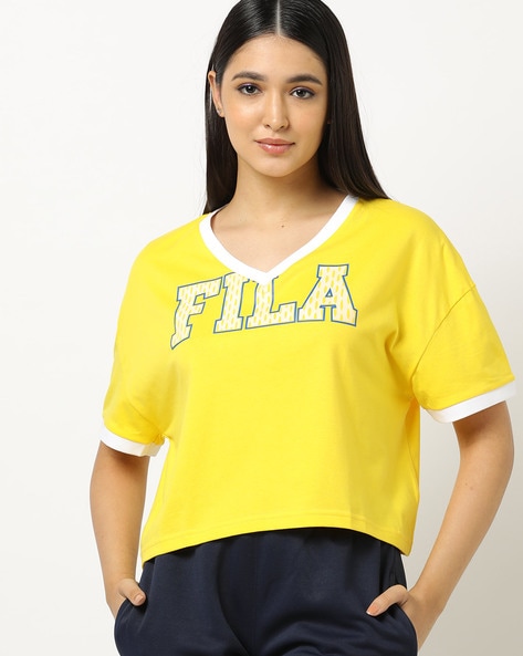 Fila shirt shop womens yellow