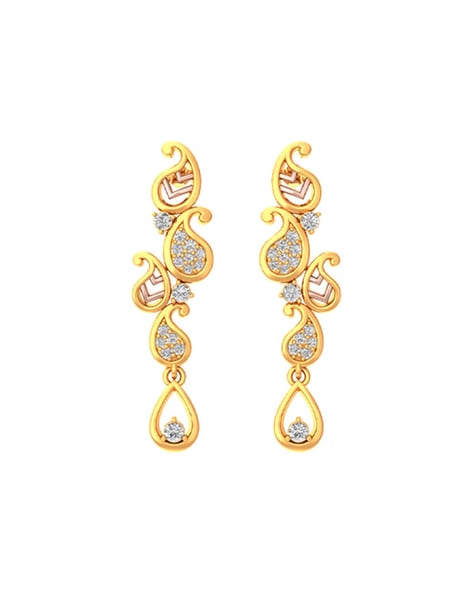 Modern Earrings for Girls with Geometric Gold Plated Design - Gift for Girls  - Vertigo Mesh Loops by Blingvine
