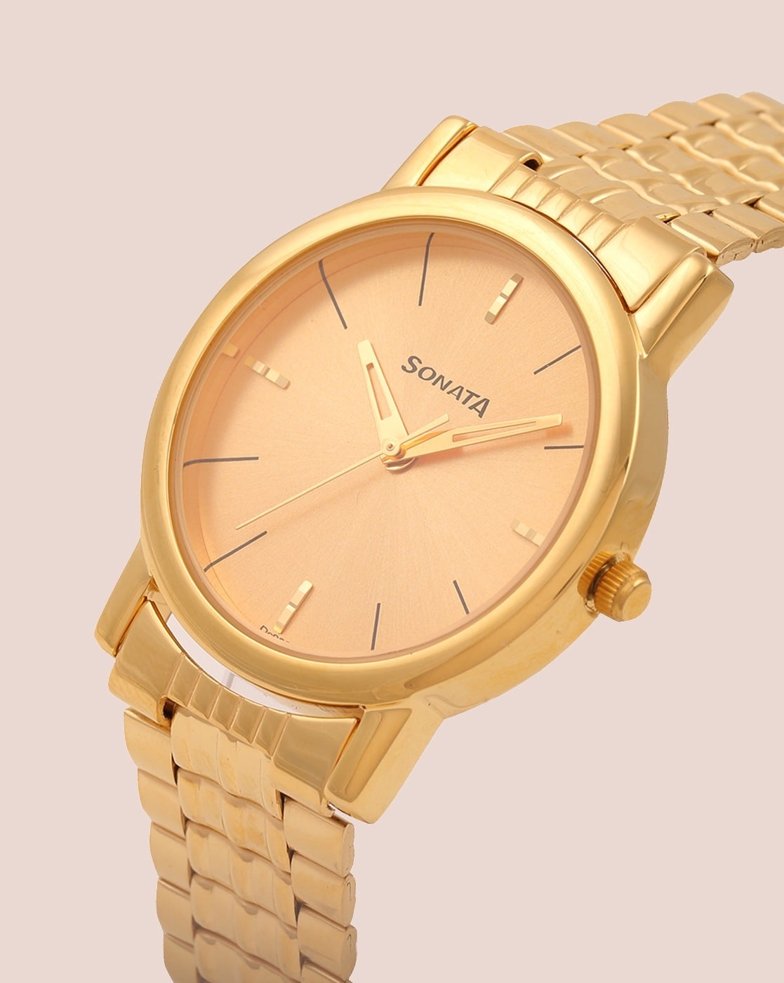 White Dial Golden Stainless Steel Strap Watch NR7953YM01 – Krishna Watch