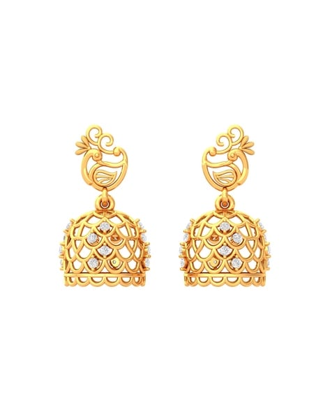 22k Plain Gold Earring JG-2206-06236 – Jewelegance