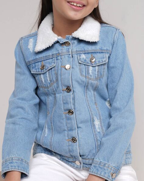 Buy andy & natalie Women's Denim Jackets Oversize Long Sleeve Basic Button  Down Jean Jacket with Pockets, Blue, X-Small at Amazon.in