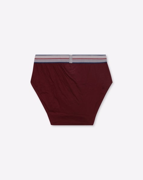 Buy Maroon & Black Briefs for Men by NETPLAY Online