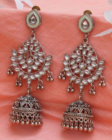 Silver Replica Jhumka EARRINGS at Rs 200/pair | Silver Jhumkas in Jaipur |  ID: 27049196088