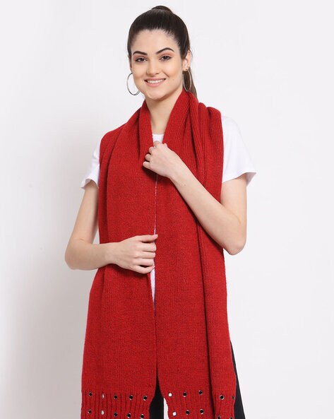 Wool Muffler with Eyelets Price in India