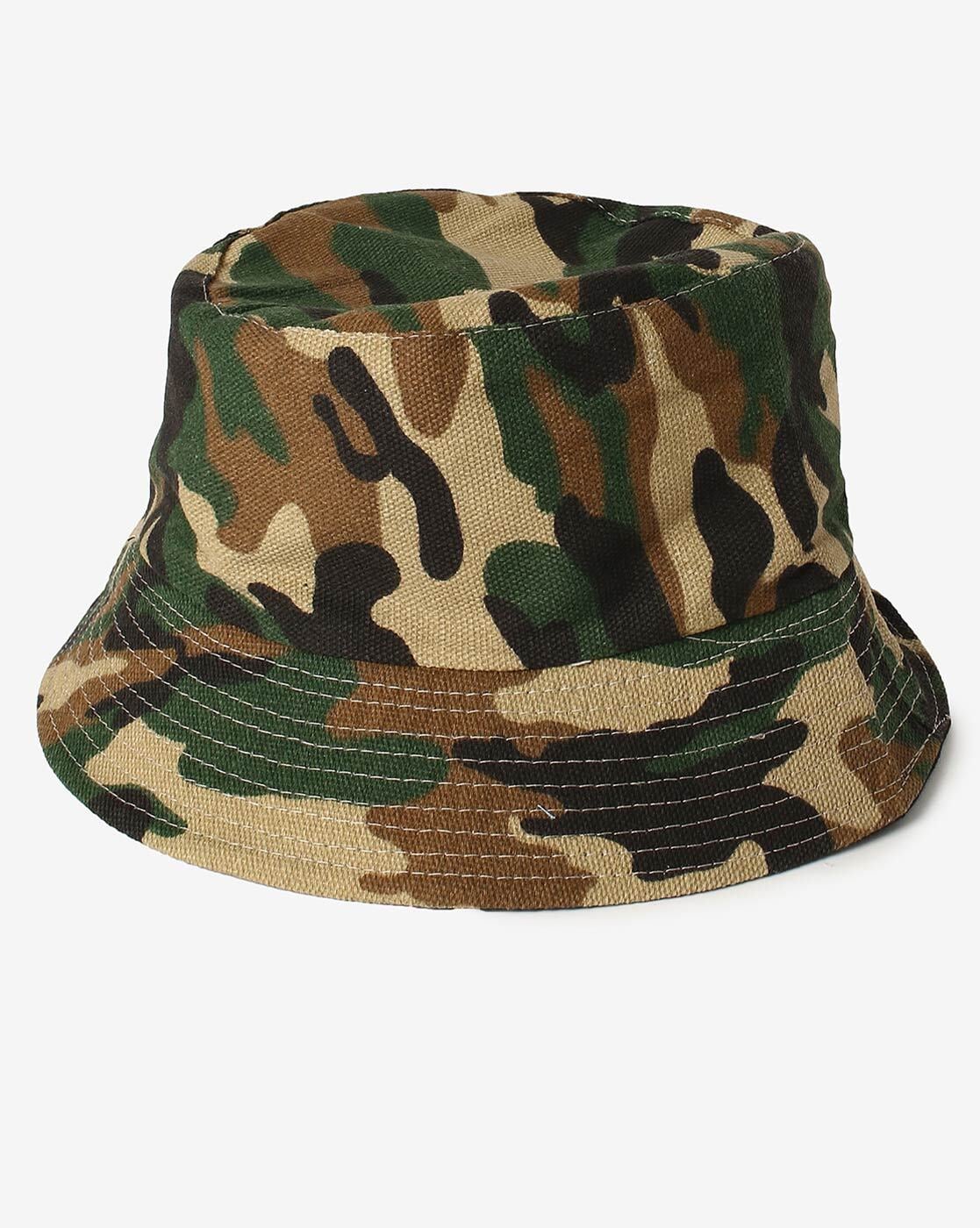 French Accent Camouflage Bucket Hat For Men (Multi, OS)