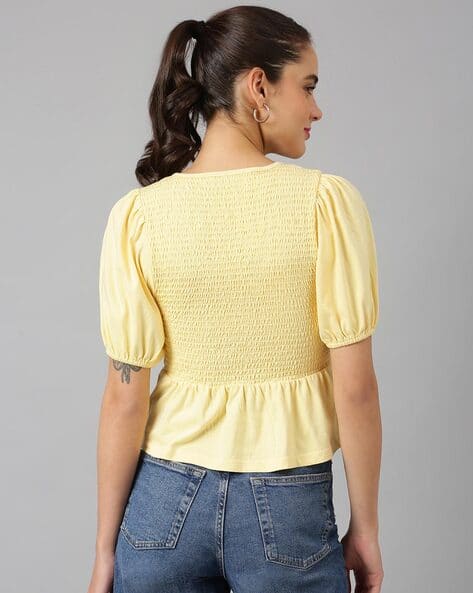Kate Middleton Yellow Sweater Puff Sleeve Sweater Zara V-Neck Top