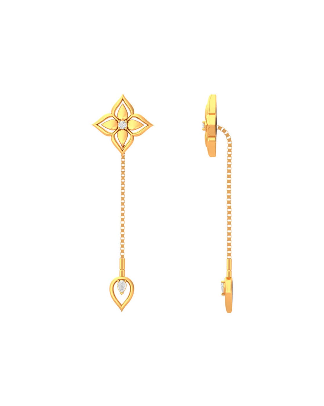 Sui Dhaga Earrings- C Shaped – Bling Box