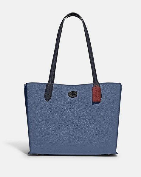 Coated Canvas Leather Tote Bag