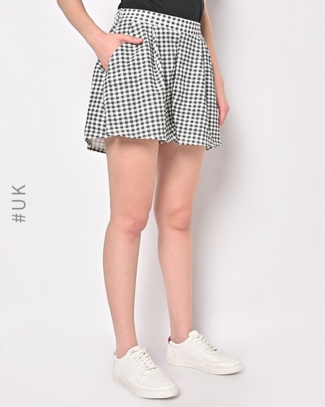 Buy White Black Shorts for Women by I Saw It First Online Ajio