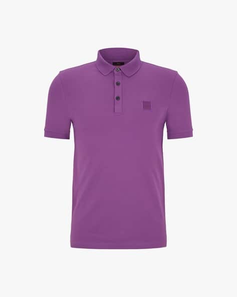 Buy BOSS Stretch Cotton Slim Fit Polo Shirt with Logo Patch