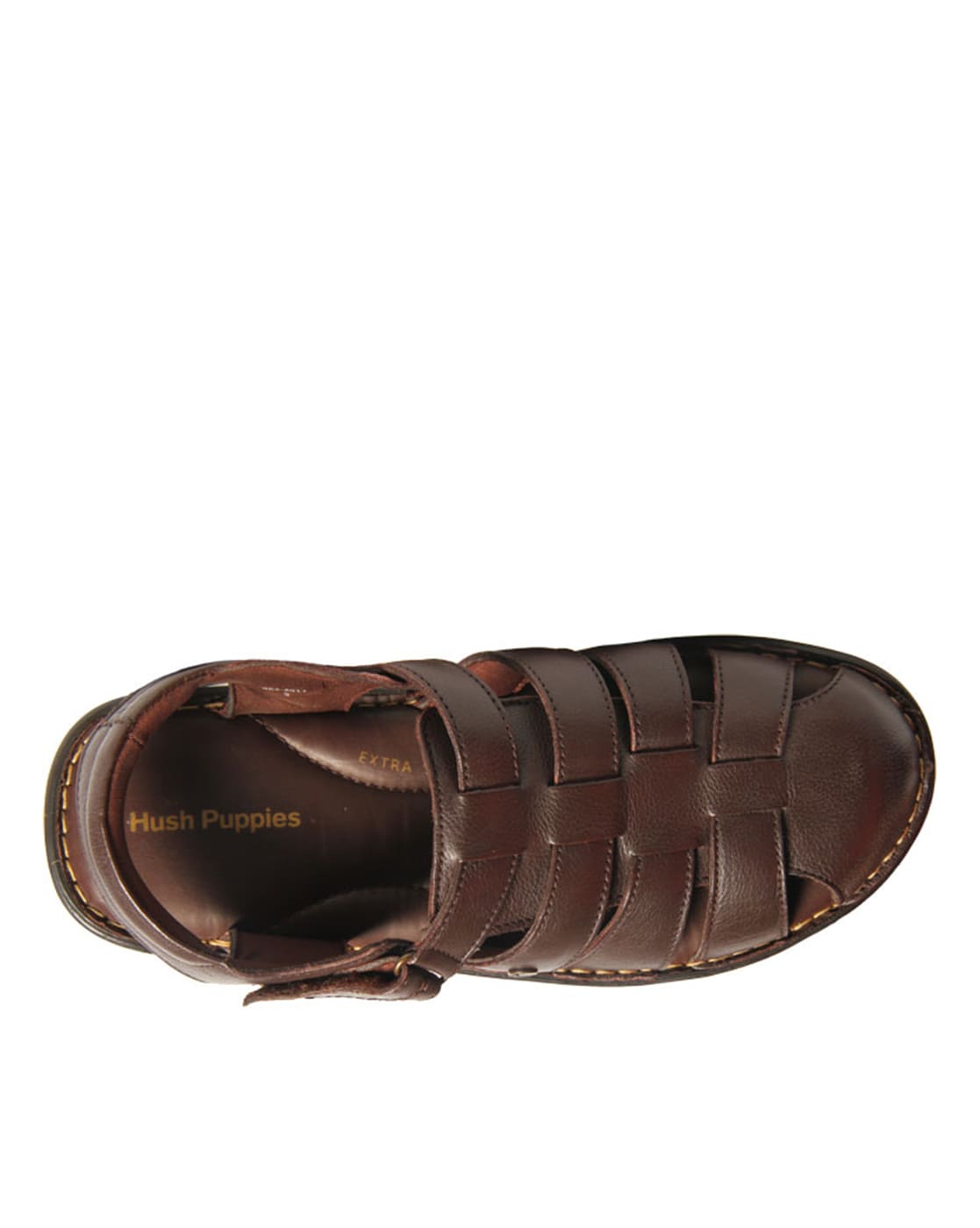 Buy Hush Puppies Textured Brown Sandals Online