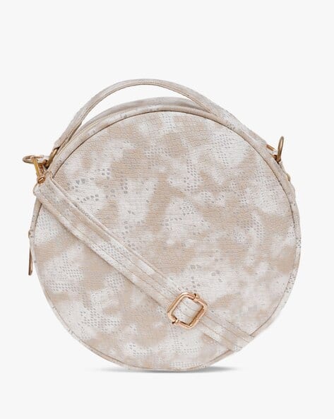 Fabbhue Round Sling Bag with Adjustable Strap