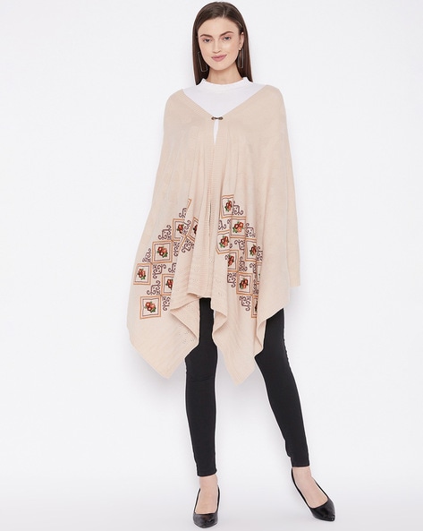 Embroidered Poncho Style Shawl Price in India