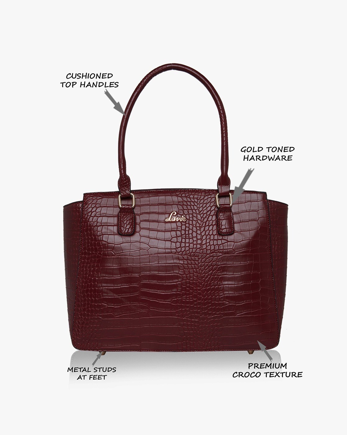 Dark red tote online bag