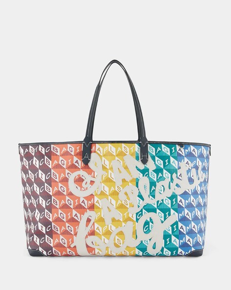 Buy Anya Hindmarch I Am A Rainbow Recycled Canvas Large Tote Bag, Multicoloured Color Women