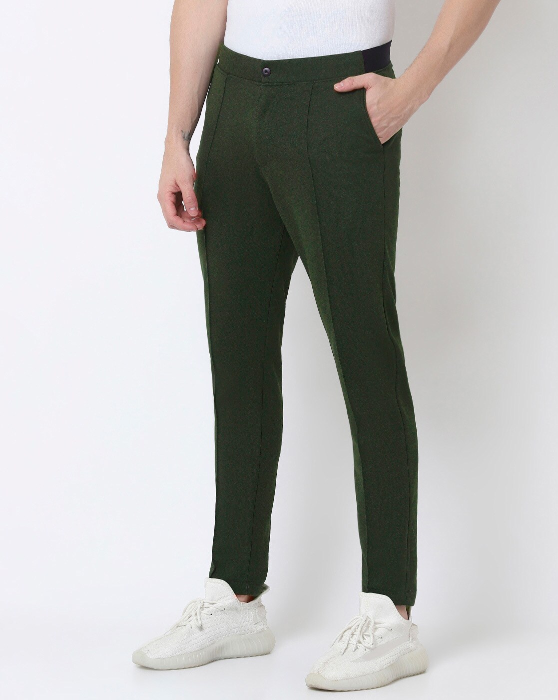 Men's Solid Comfort Fit Track Pants