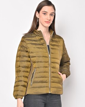 tan puffer jacket womens