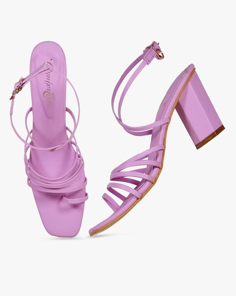 Purple chunky heels new arrivals