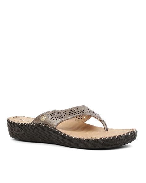 Buy Metallic Flat Sandals for Women by Scholl Online Ajio