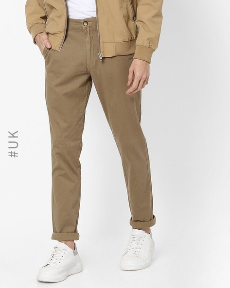 BEEVEE Mens Striped Khaki Elasticated Track Pant with  Drawstring.(Khaki_XXX-Large) : Amazon.in: Clothing & Accessories