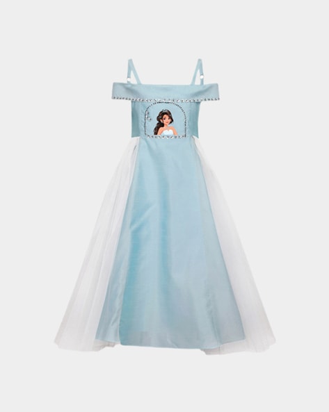 Exclusive Cinderella Party Tutu Dress for Girls in Blue