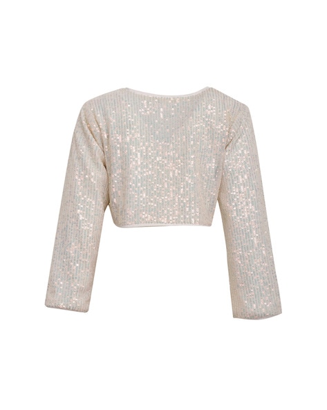 White on sale sequin shrug