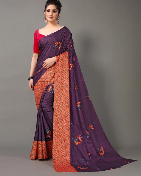 Buy Navy Blue Georgette Saree online-Karagiri