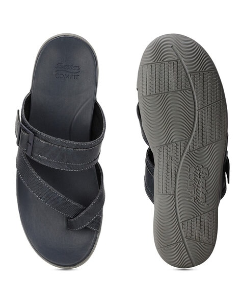 Buy Bata Quovadis Brown T-Strap Sandals for Men at Best Price @ Tata CLiQ